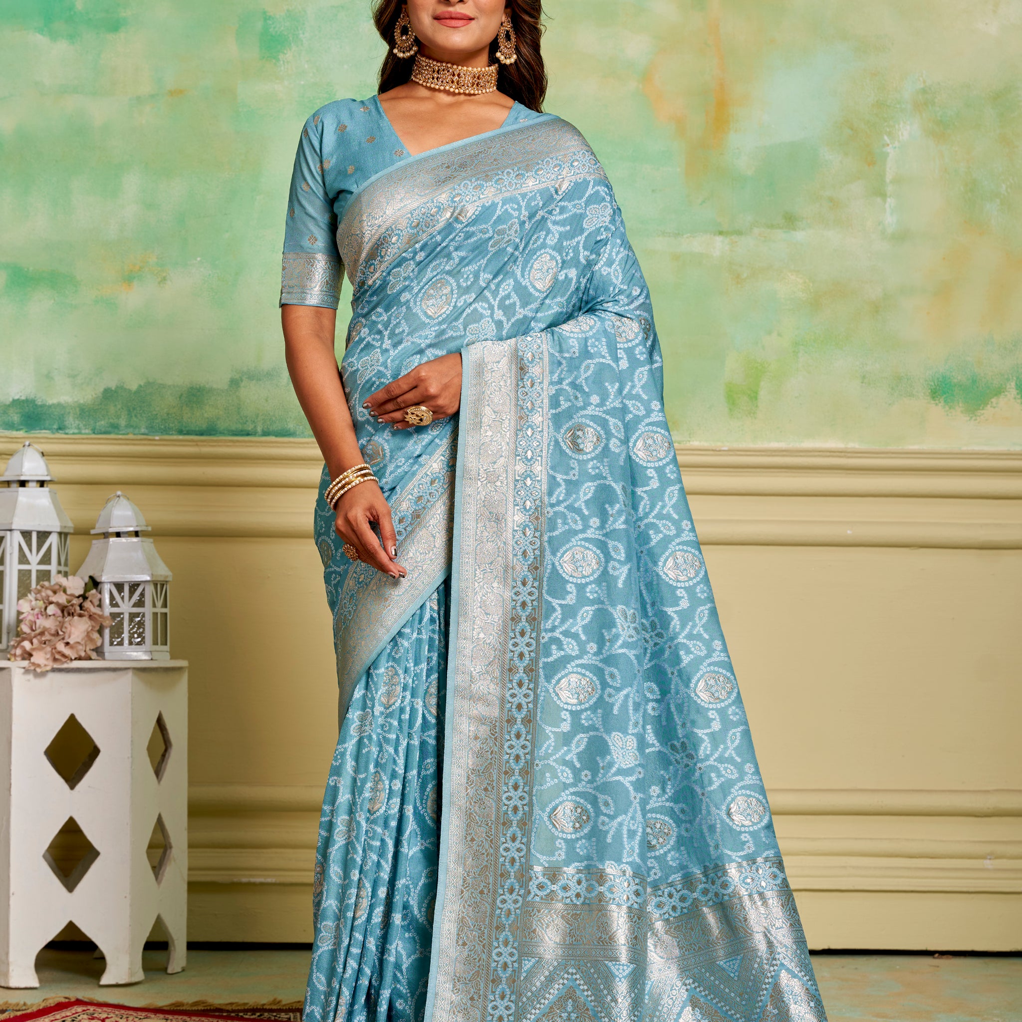 Woven Design Pure Linen Saree