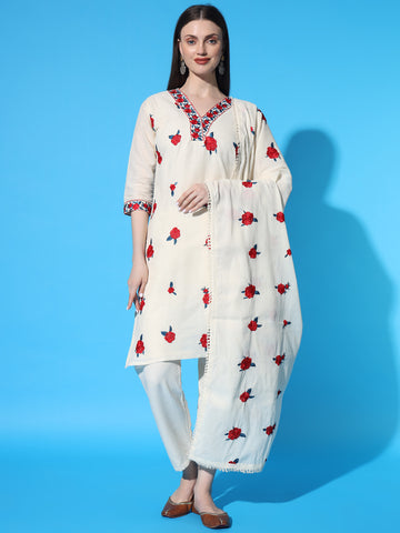 Women Printed Straight Kurta Suit Set