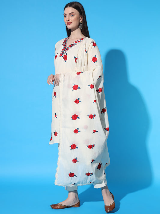 Women Printed Straight Kurta Suit Set