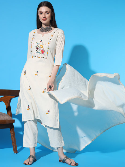 Women Printed Straight Kurta Suit Set