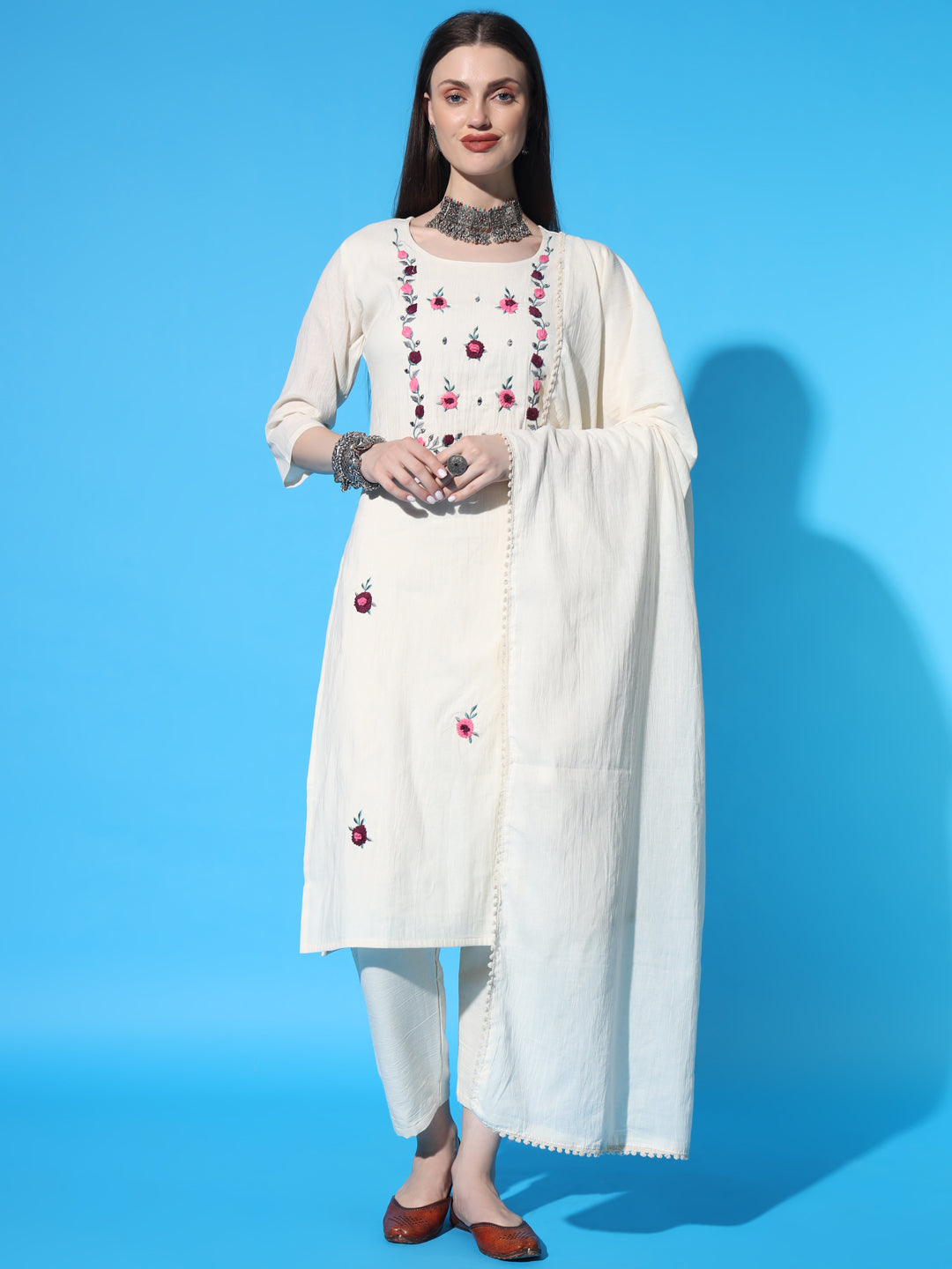 Women Printed Straight Kurta Suit Set