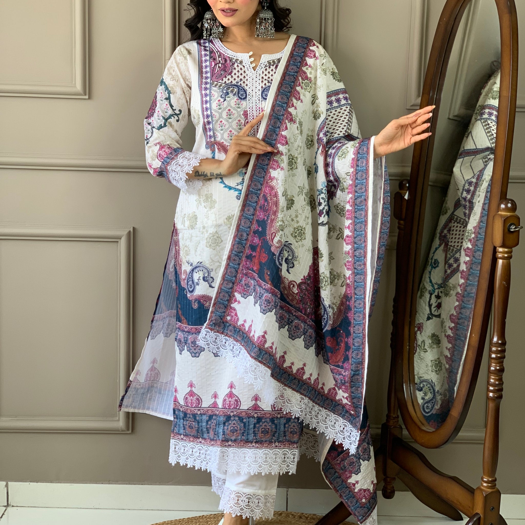 Women Printed A-Line Kurta Set