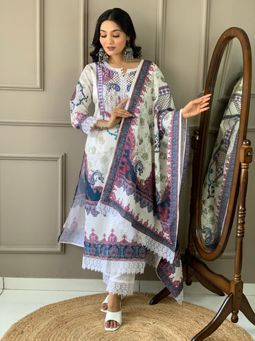 Women Printed A-Line Kurta Set