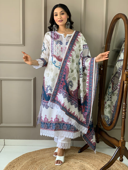 Women Printed A-Line Kurta Set