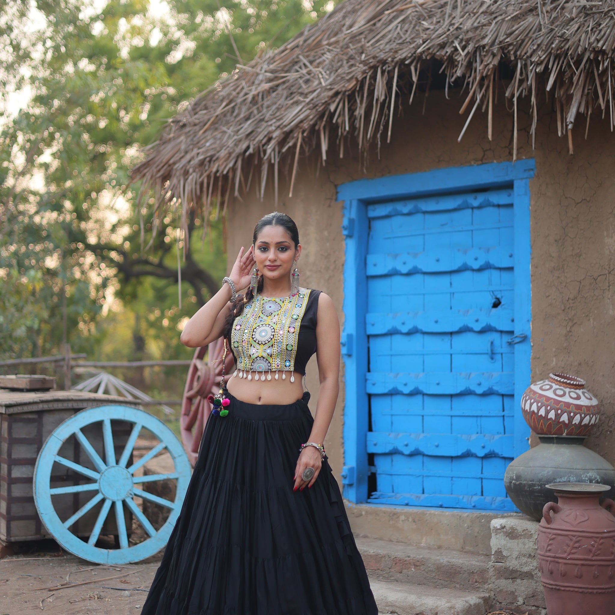 💕 Adorable Designer Readymade Reyon Lehenga choli Set 💃🏻