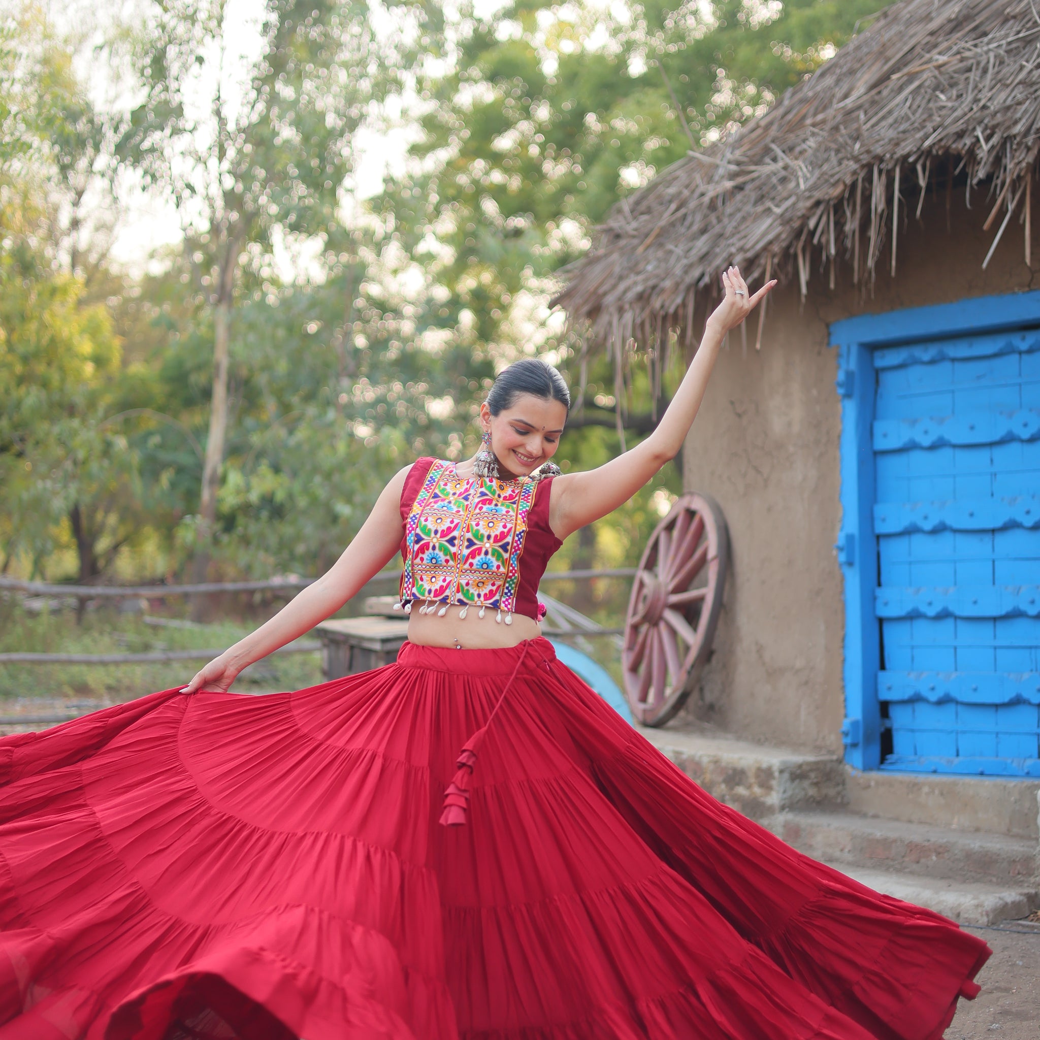 💕 Adorable Designer Readymade Reyon Lehenga choli Set 💃🏻