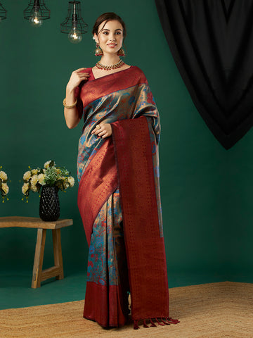 Woven Design Zari Pure Silk Banarasi Saree