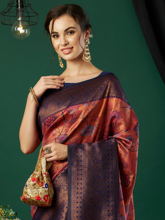 Woven Design Zari Pure Silk Banarasi Saree