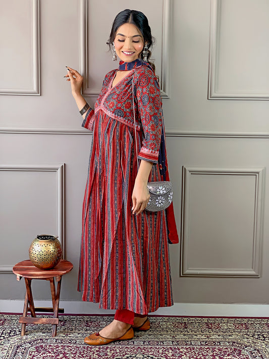 Women Self-Design A-Line Kurta Set