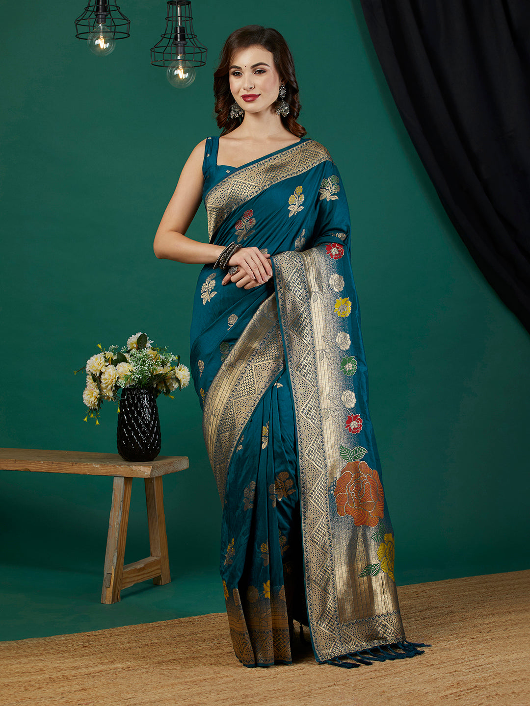 Pure Dola Banarasi Silk Saree