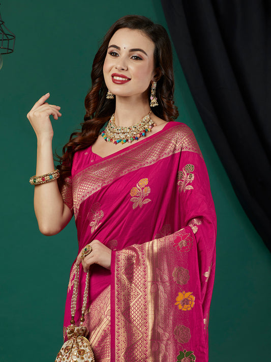 Pure Dola Banarasi Silk Saree