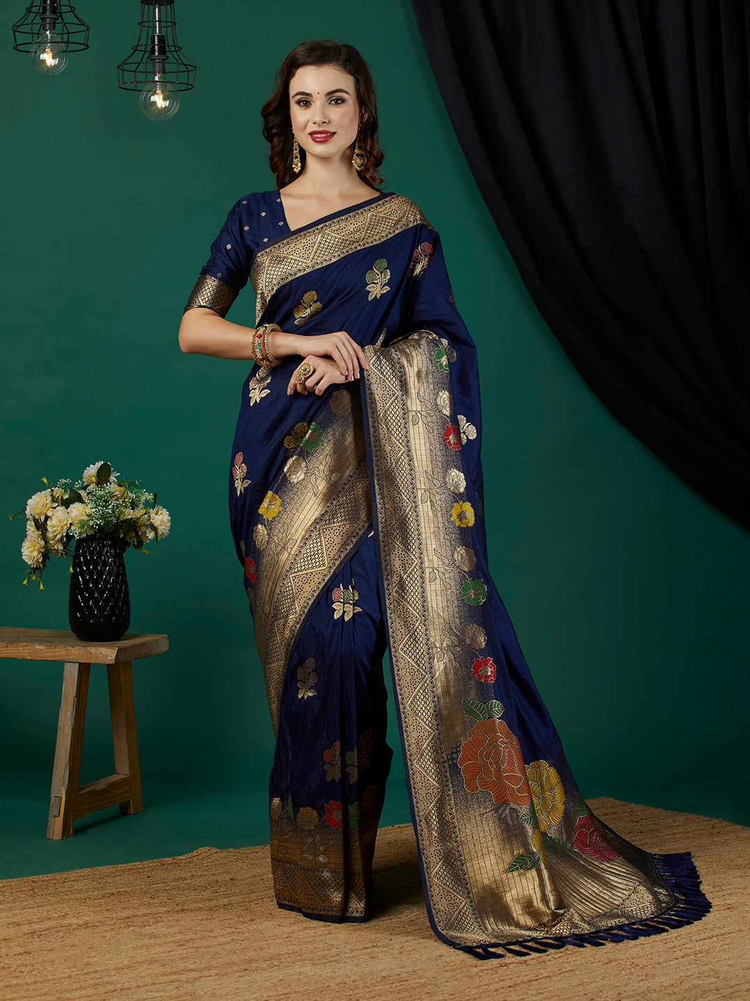 Pure Dola Banarasi Silk Saree