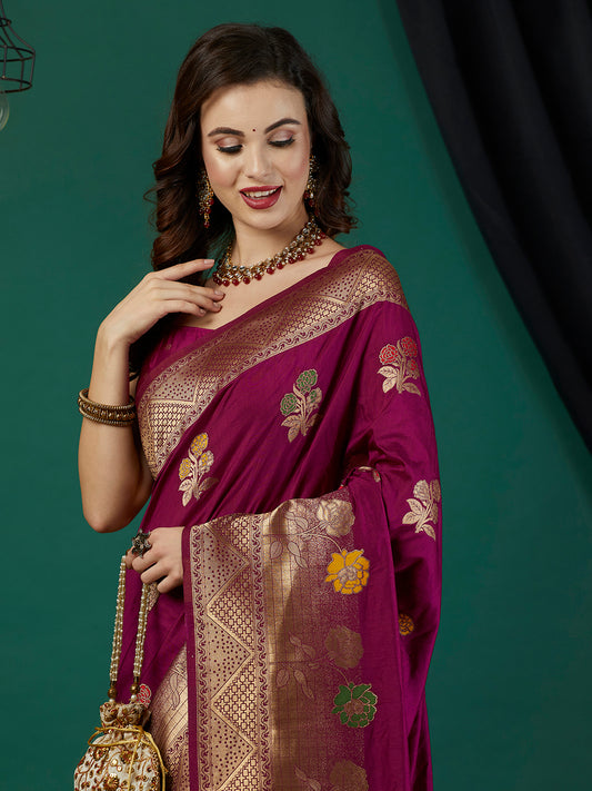 Pure Dola Banarasi Silk Saree