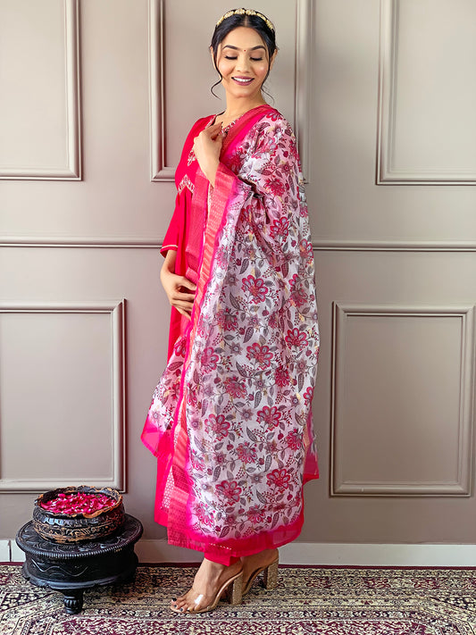 Embroidered Straight Kurta Set