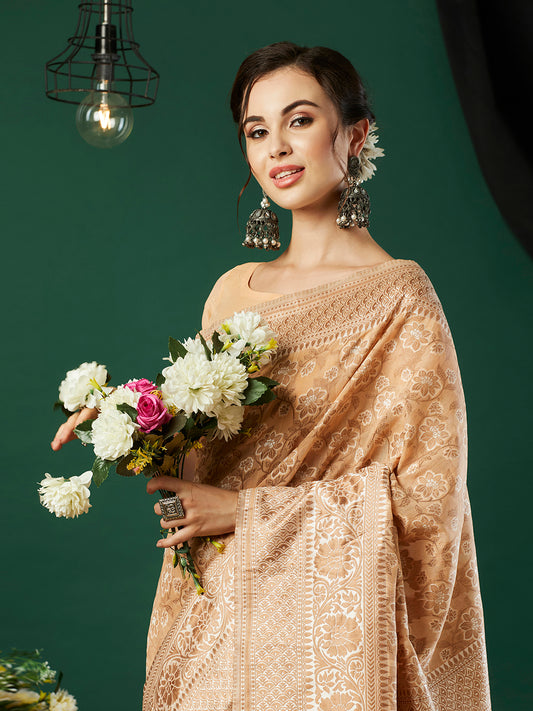 Woven Design Pure Linen Saree