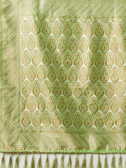 Woven Design Pure Linen Saree