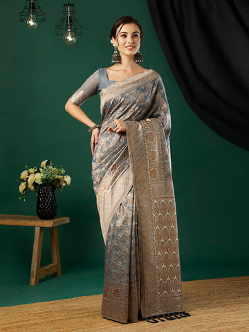 Woven Design Pure Linen Saree