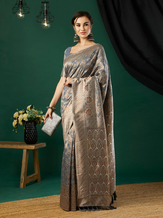 Woven Design Pure Linen Saree