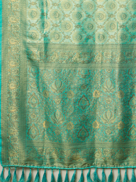 Woven Design Zari Pure Silk Kanjeevaram Saree