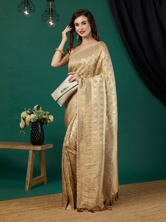 Woven Design Zari Pure Silk Kanjeevaram Saree