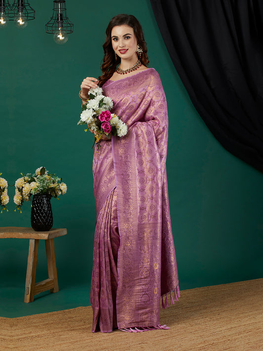 Woven Design Zari Pure Silk Kanjeevaram Saree