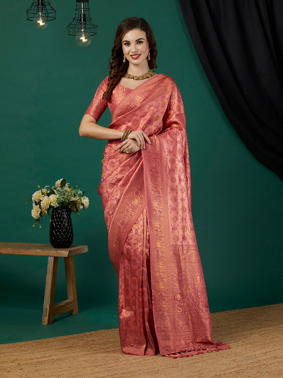 Woven Design Zari Pure Silk Kanjeevaram Saree