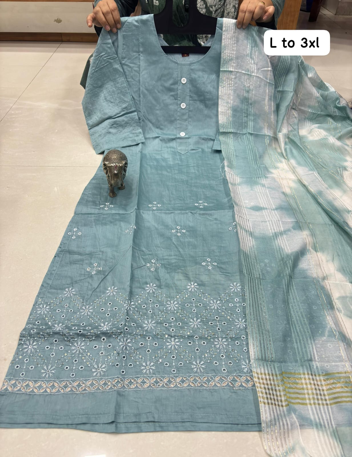 MASLIN KURTI WITH DUPATTA