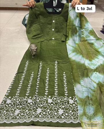 MASLIN KURTI WITH DUPATTA